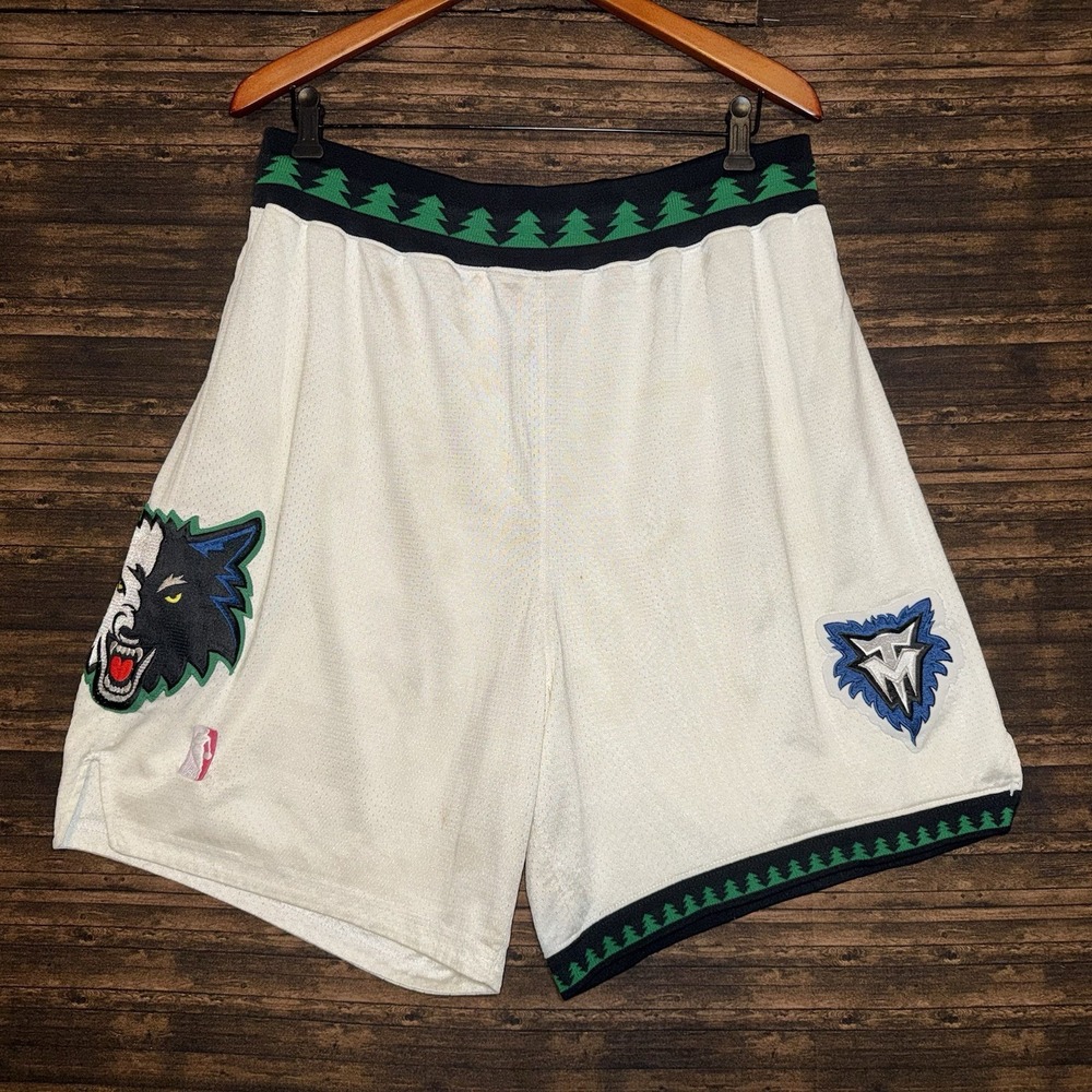 Authentic NBA Shorts Minnesota Timberwolves Retro Rare Vintage Reebok Size 36